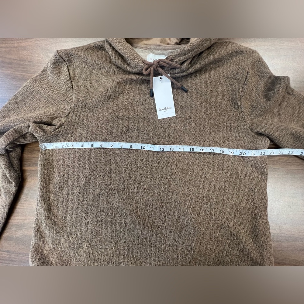 Men’s Goodfellow and Co Brown Hooded Sweatshirt with pockets. Size L. NWT - Picture 4 of 8